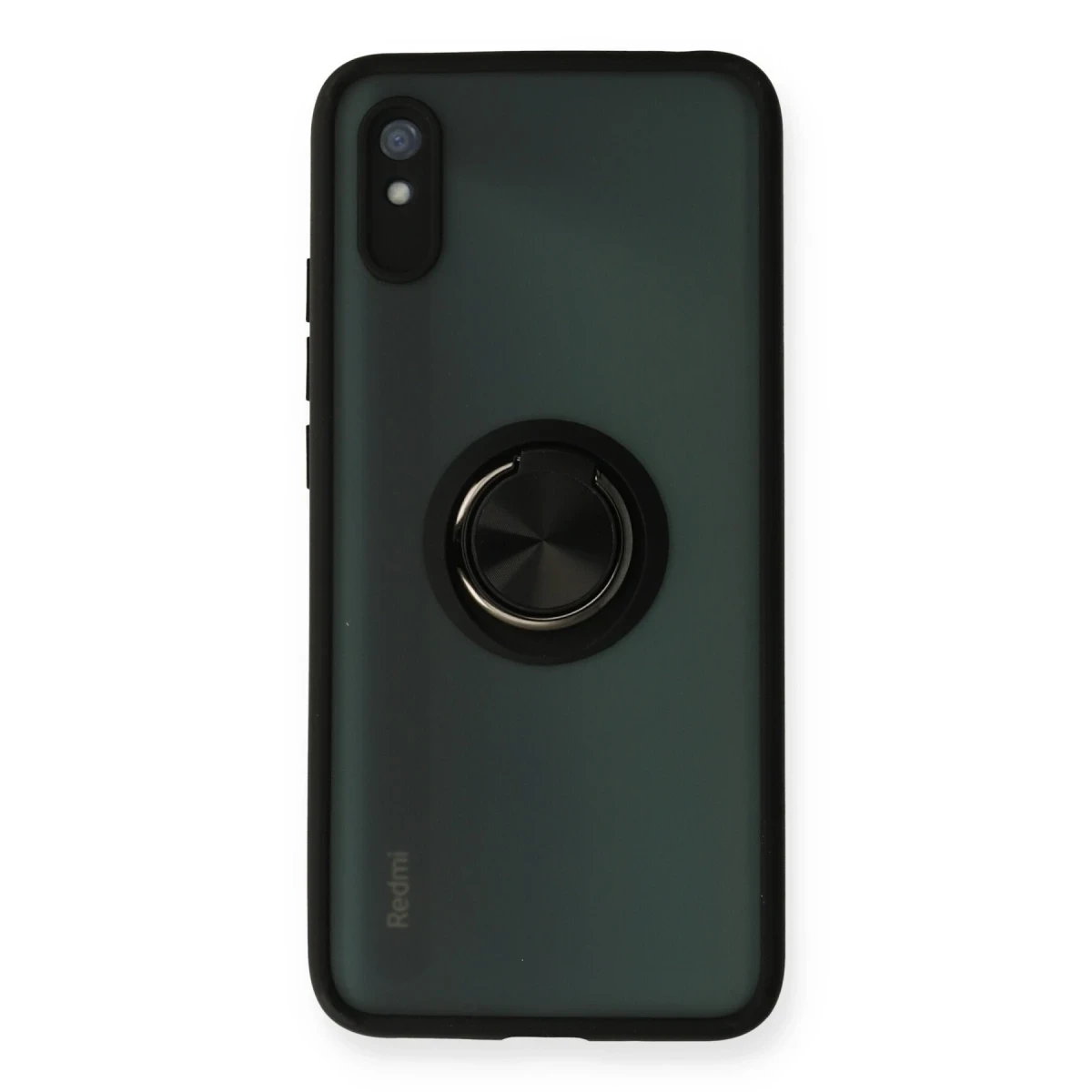 Newface Xiaomi Redmi 9A Kılıf Montreal Yüzüklü Silikon Kapak - Siyah — görsel 4