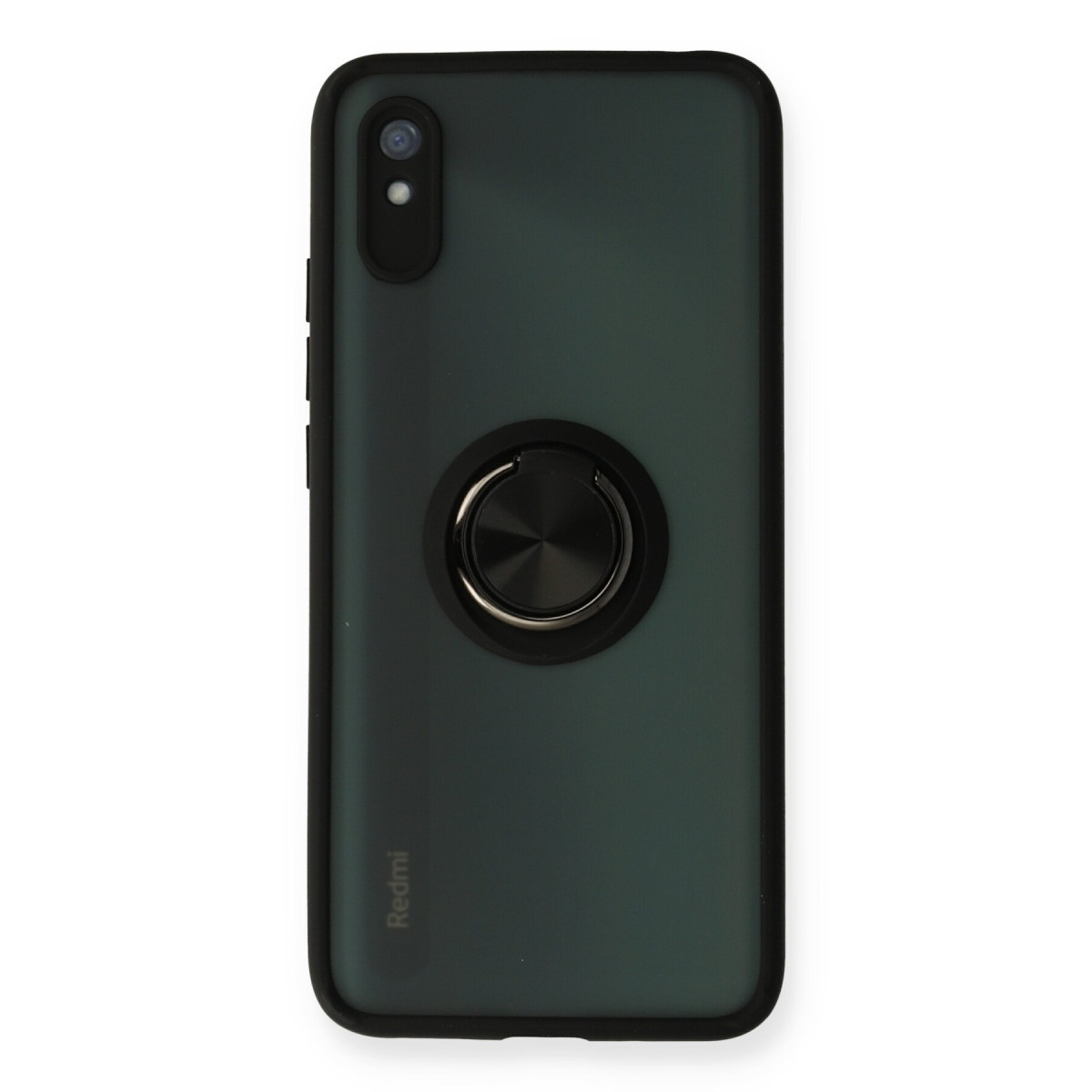Newface Xiaomi Redmi 9A Kılıf Montreal Yüzüklü Silikon Kapak - Siyah — görsel 7