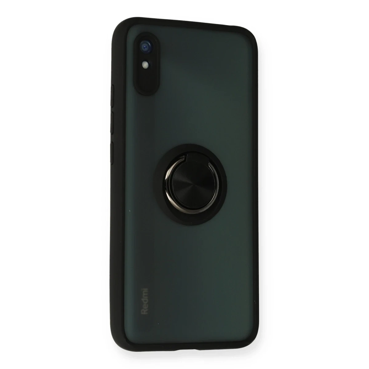 Newface Xiaomi Redmi 9A Kılıf Montreal Yüzüklü Silikon Kapak - Siyah — görsel 5