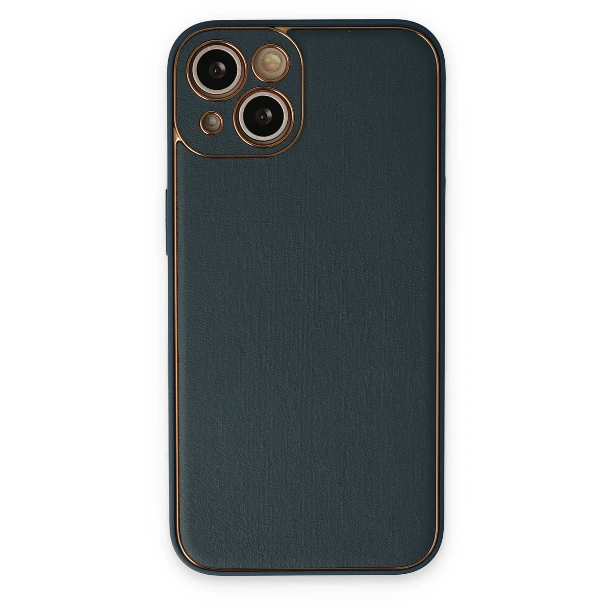 Newface Apple iPhone 14 Plus Kılıf Coco Deri Silikon Kapak - Yeşil