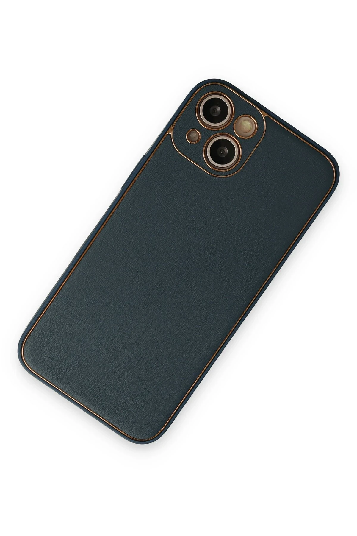 Newface iPhone 14 Plus Kılıf Coco Deri Silikon Kapak - Yeşil
