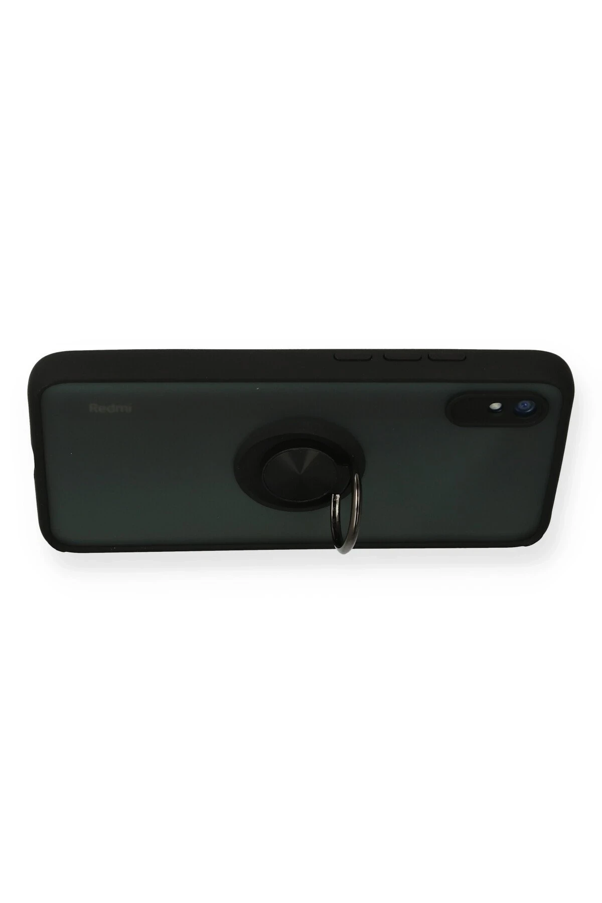 Newface Xiaomi Redmi 9A Kılıf Montreal Yüzüklü Silikon Kapak - Siyah
