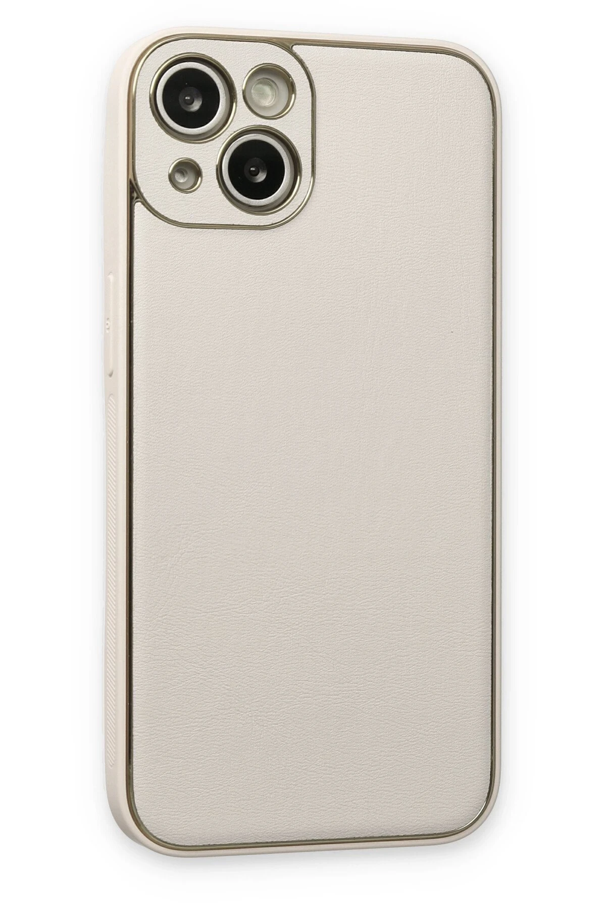 Newface iPhone 14 Plus Kılıf Coco Deri Silikon Kapak - Beyaz