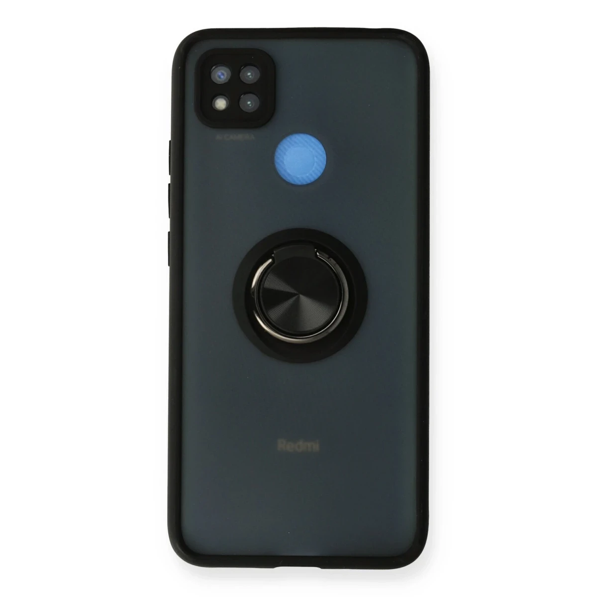 Newface Xiaomi Redmi 9C Kılıf Montreal Yüzüklü Silikon Kapak - Siyah — görsel 4