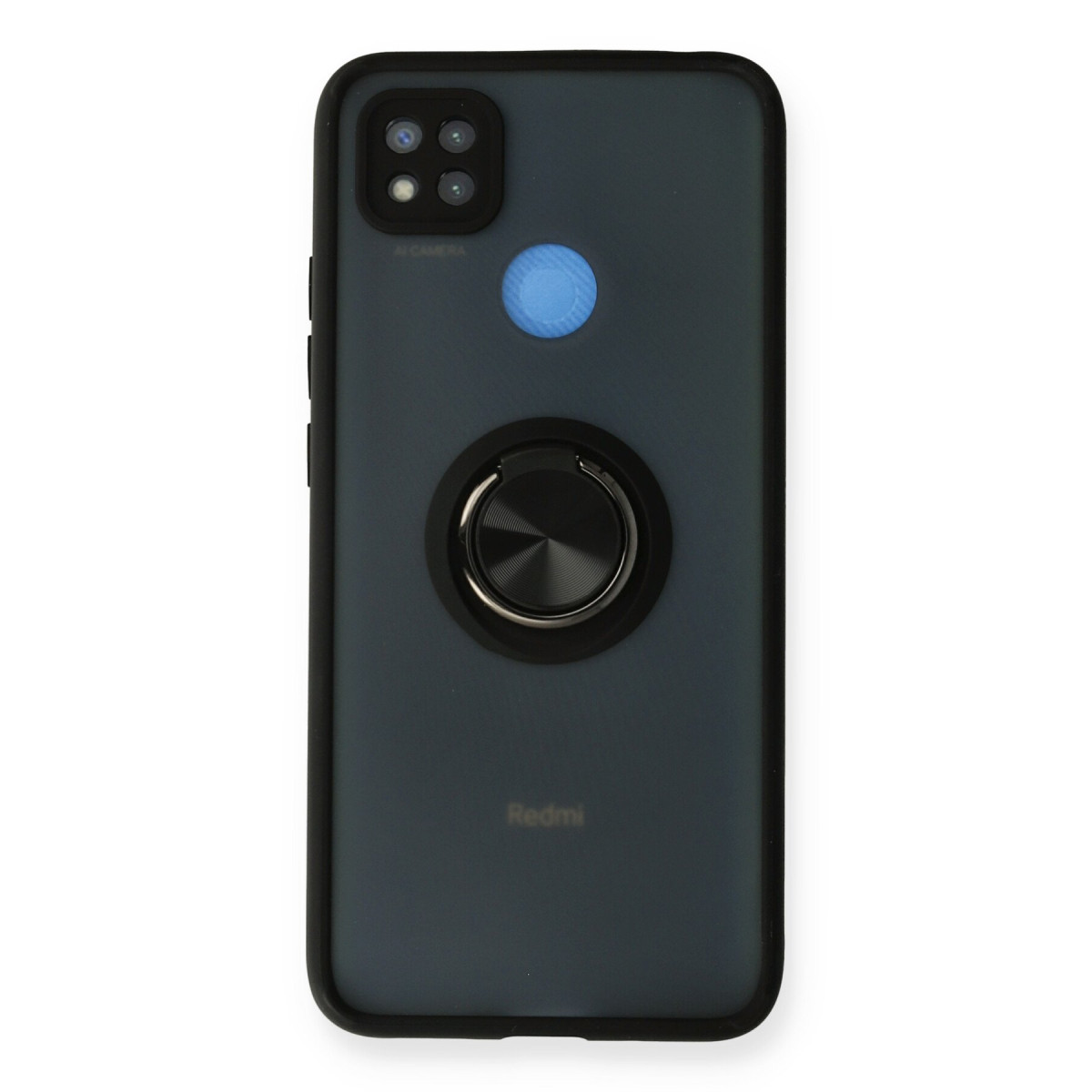 Newface Xiaomi Redmi 9C Kılıf Montreal Yüzüklü Silikon Kapak - Siyah — görsel 7