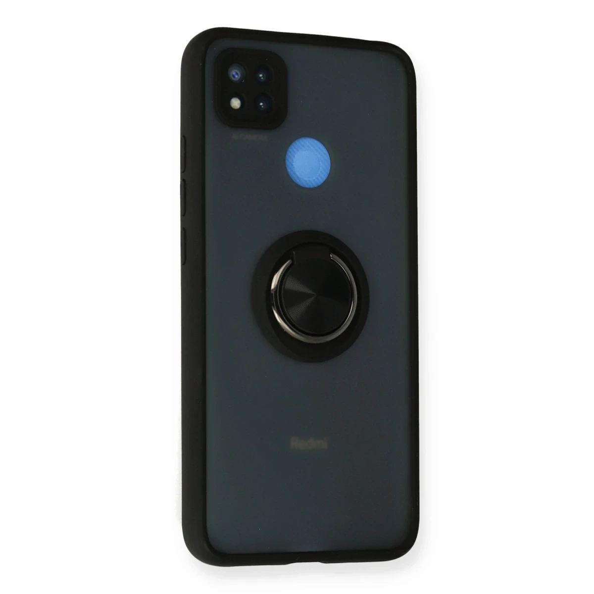 Newface Xiaomi Redmi 9C Kılıf Montreal Yüzüklü Silikon Kapak - Siyah — görsel 5