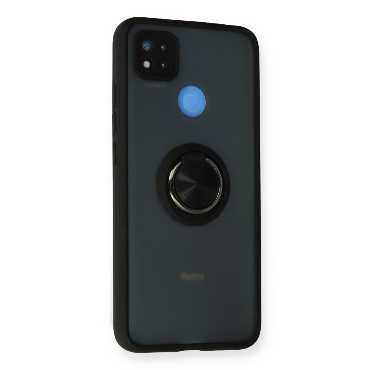 Newface Xiaomi Redmi 9C Kılıf Montreal Yüzüklü Silikon Kapak - Siyah — görsel 8