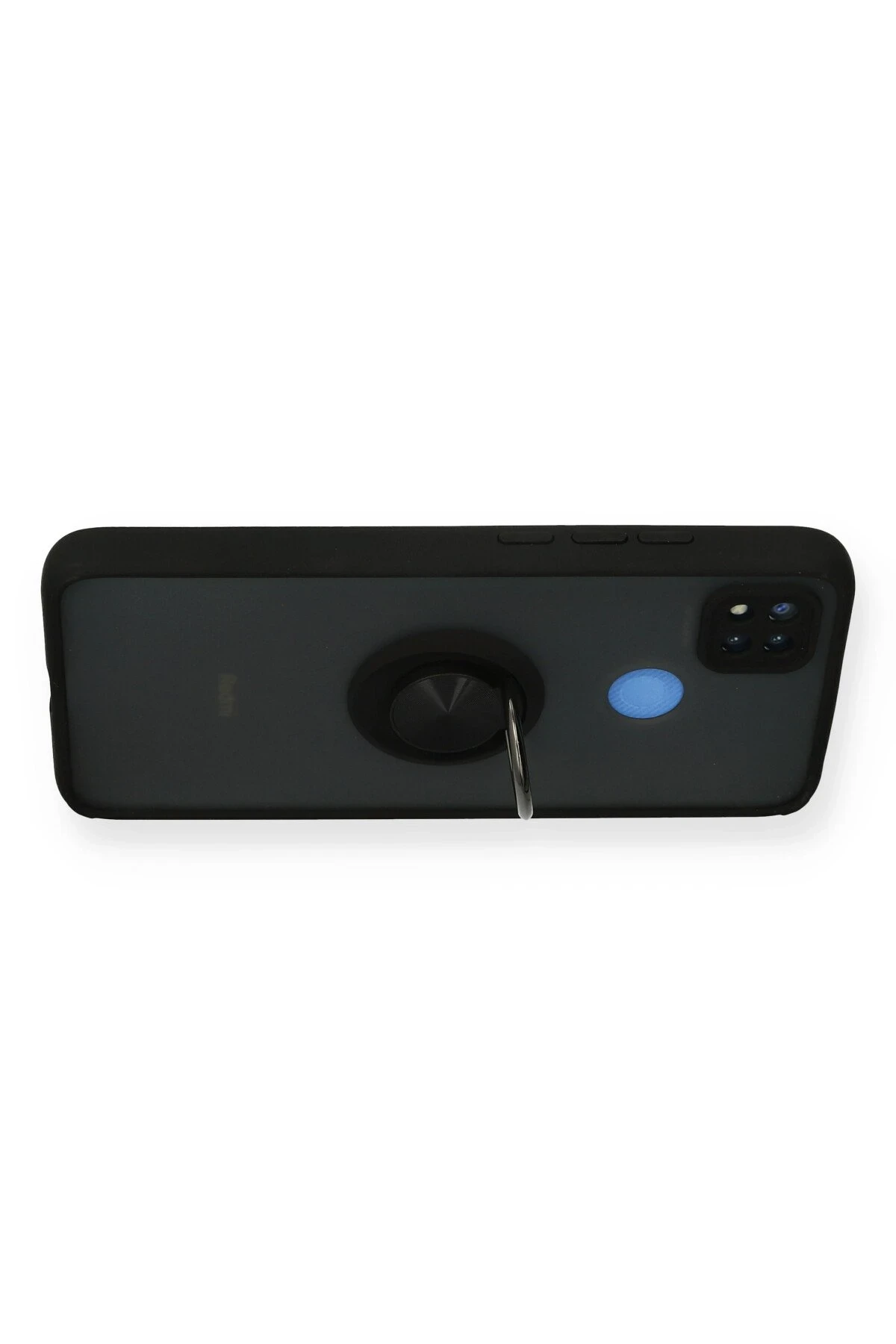 Newface Xiaomi Redmi 9C Kılıf Montreal Yüzüklü Silikon Kapak - Siyah