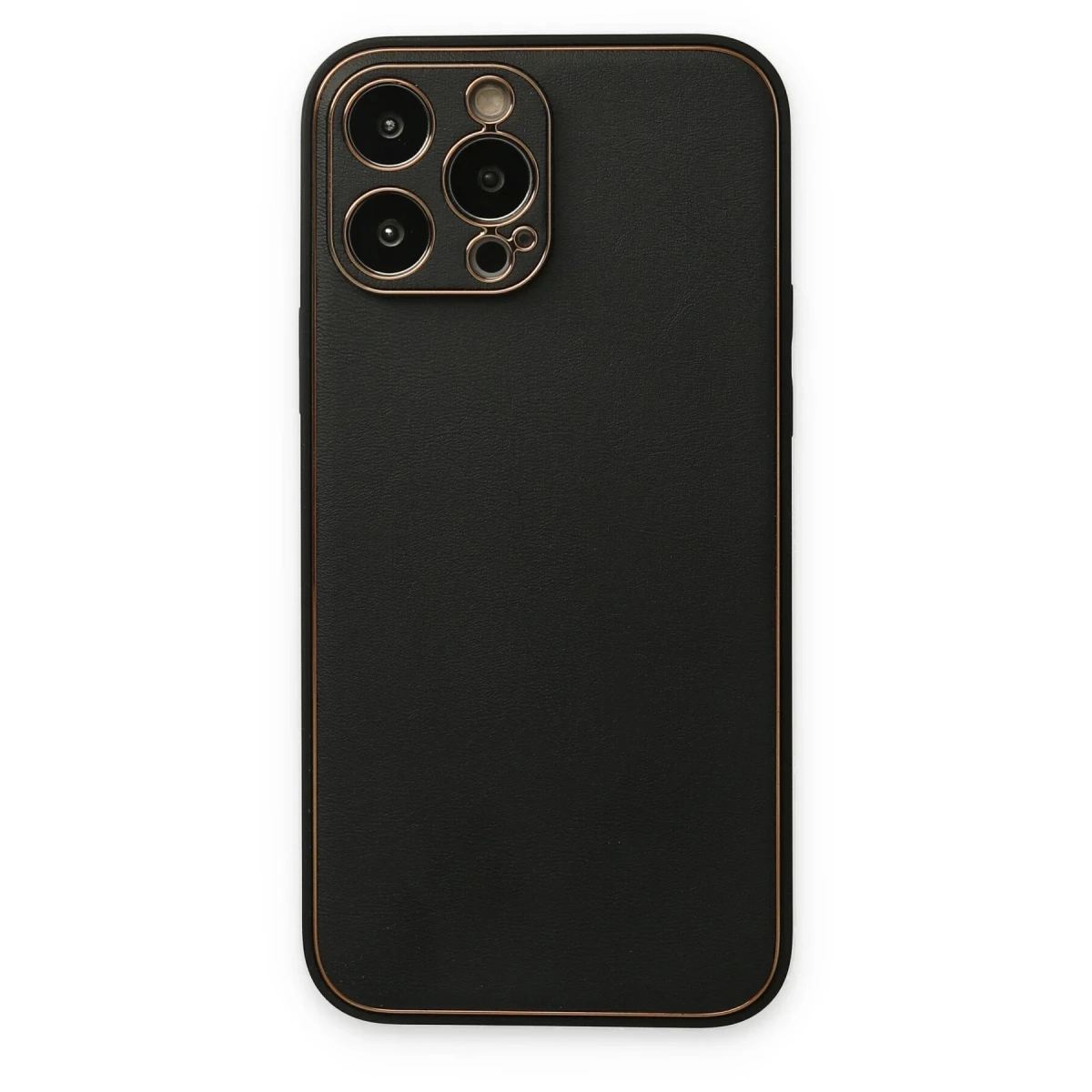 Newface Apple iPhone 14 Pro Kılıf Coco Deri Silikon Kapak - Siyah — görsel 4