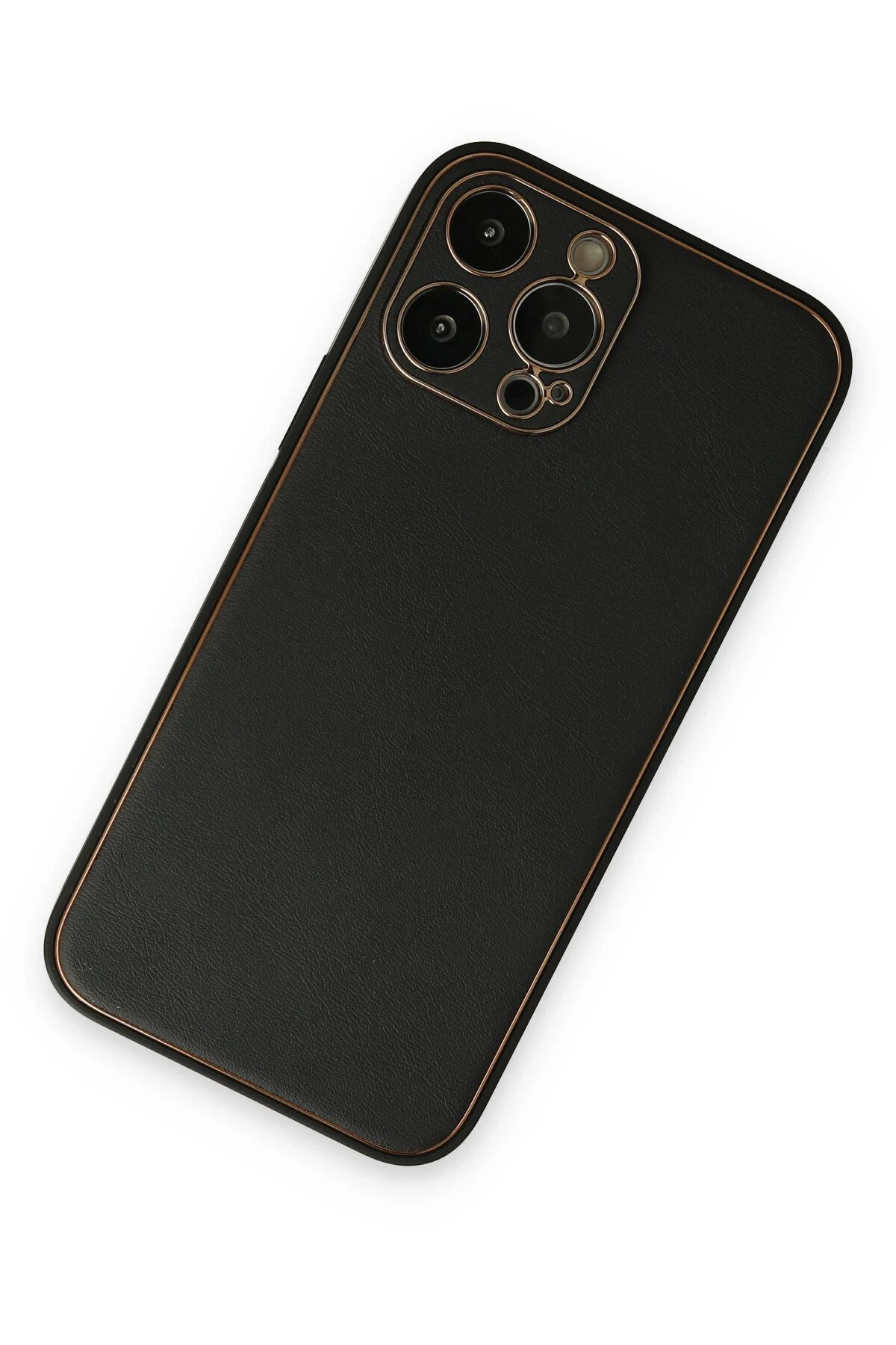Newface iPhone 14 Pro Kılıf Coco Deri Silikon Kapak - Siyah