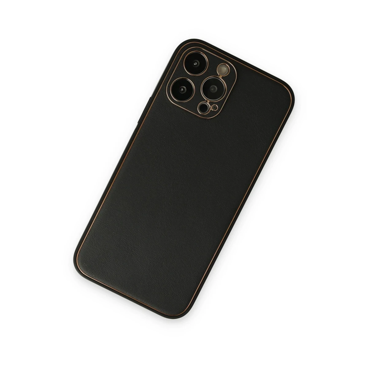 Newface Apple iPhone 14 Pro Kılıf Coco Deri Silikon Kapak - Siyah — görsel 5