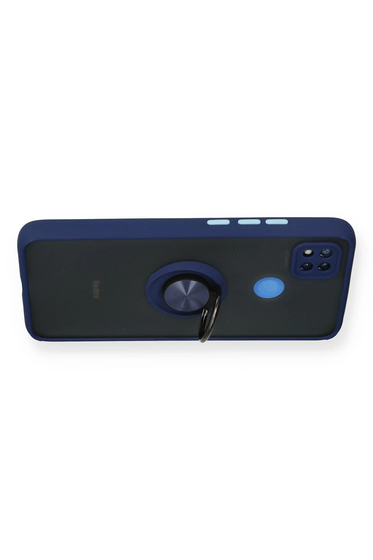 Newface Xiaomi Redmi 9C Kılıf Montreal Yüzüklü Silikon Kapak - Lacivert