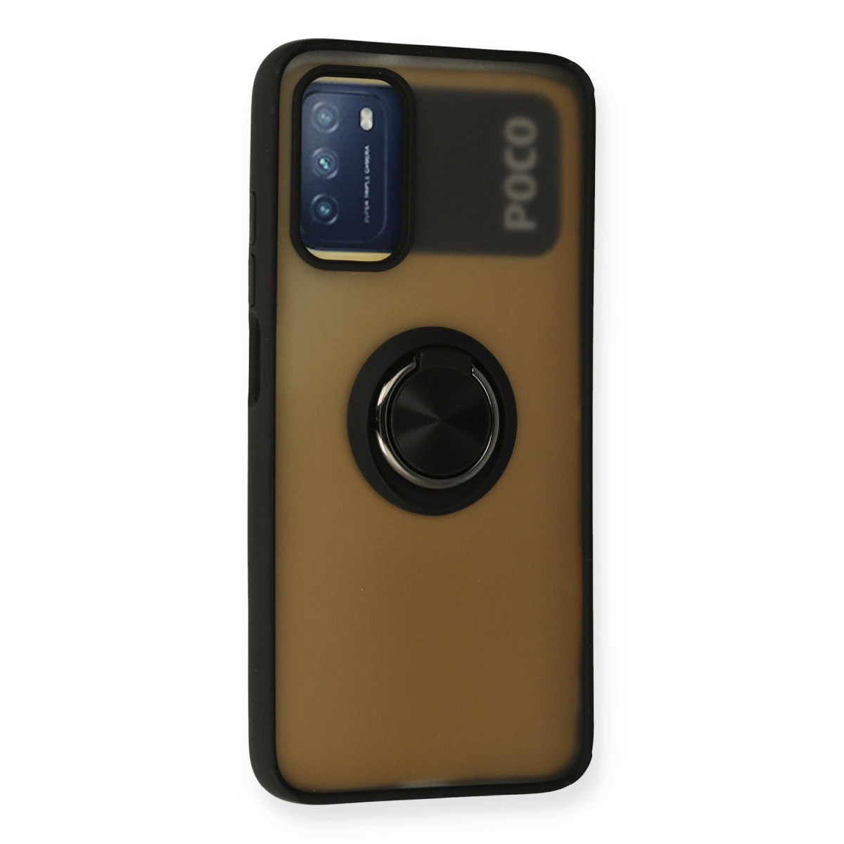 Newface Xiaomi Redmi 9T Kılıf Montreal Yüzüklü Silikon Kapak - Siyah — görsel 8