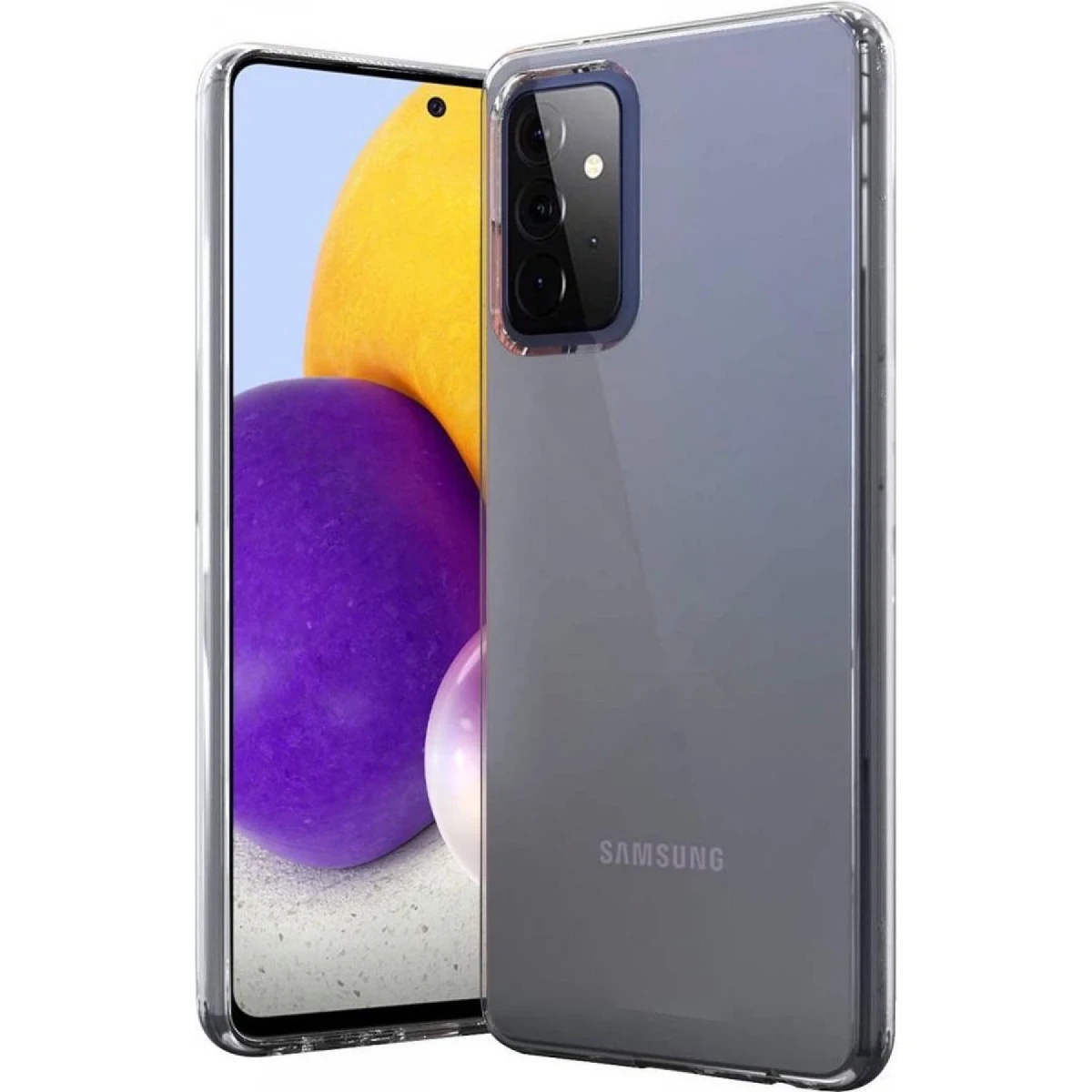 Newface Samsung Galaxy A72 Kılıf Lüx Şeffaf Silikon — görsel 5