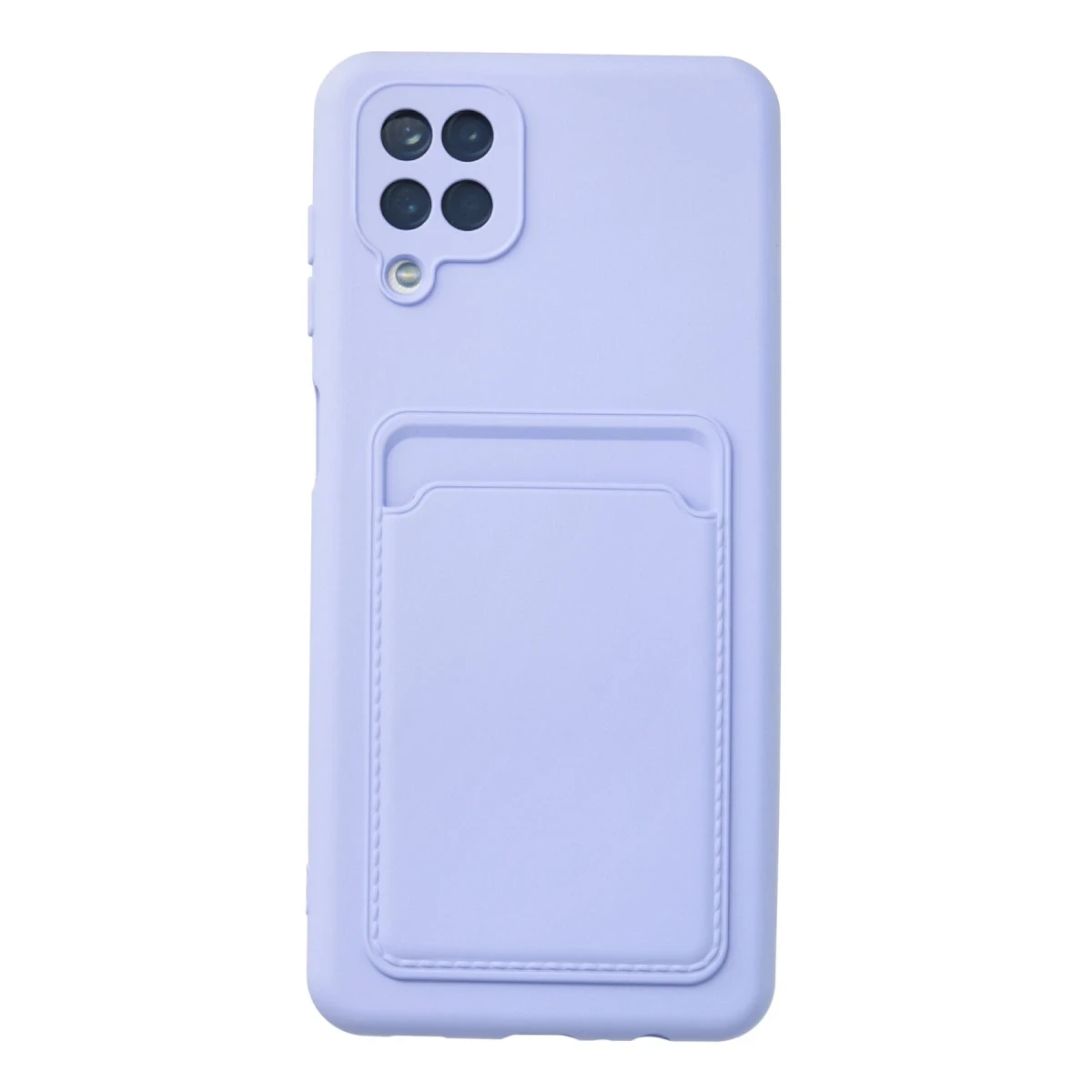 Newface Samsung Galaxy A12 Kılıf Kelvin Kartvizitli Silikon - Lila