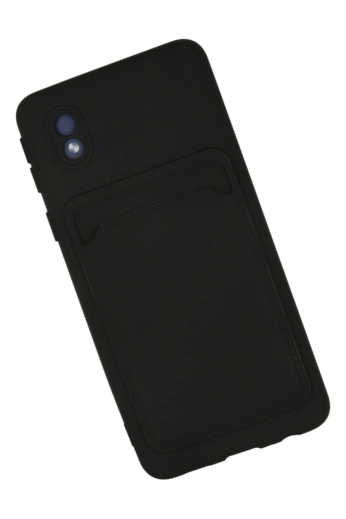 Newface Samsung Galaxy A01 Core Kılıf Kelvin Kartvizitli Silikon - Siyah