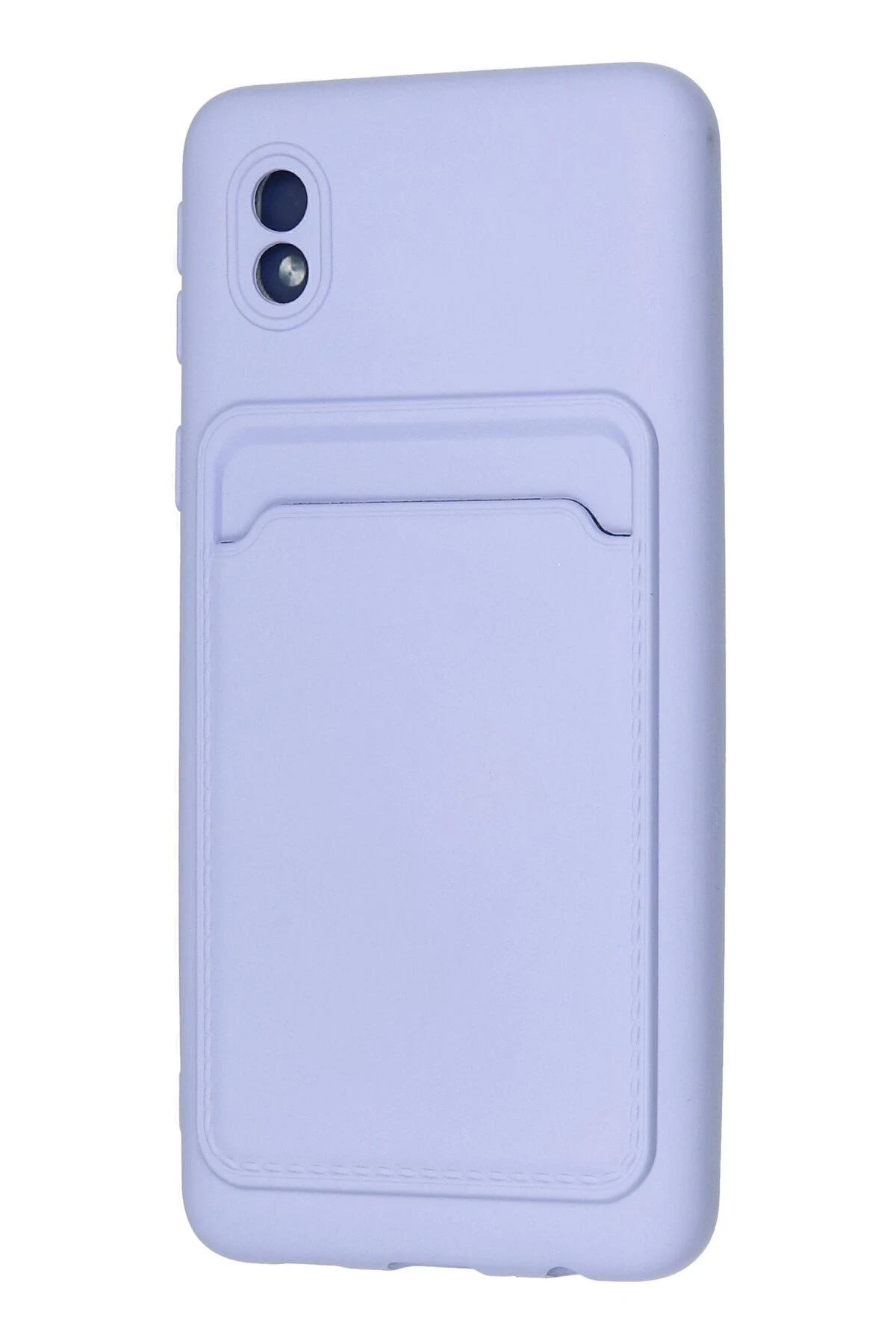 Newface Samsung Galaxy A01 Core Kılıf Kelvin Kartvizitli Silikon - Lila