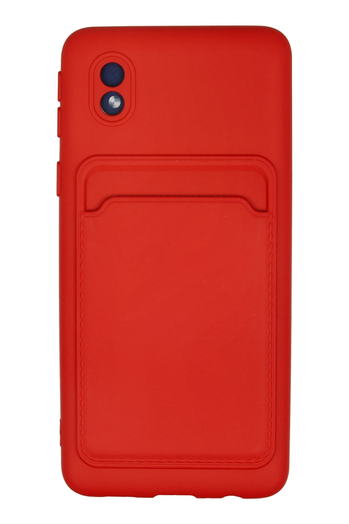 Newface Samsung Galaxy A01 Core Kılıf Kelvin Kartvizitli Silikon - Kırmızı
