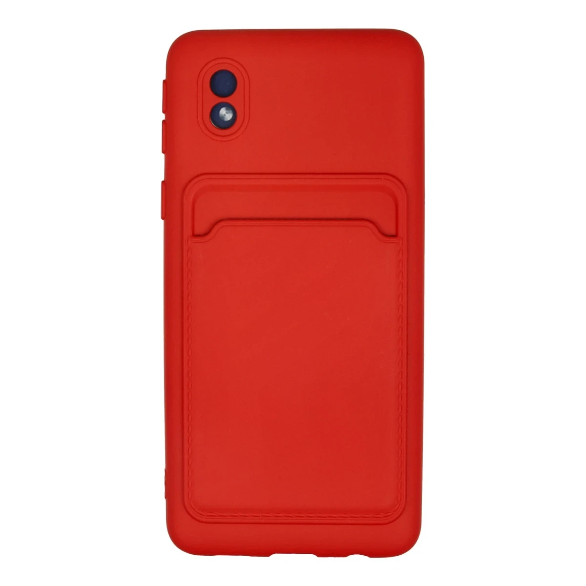 Newface Samsung Galaxy A01 Core Kılıf Kelvin Kartvizitli Silikon - Kırmızı