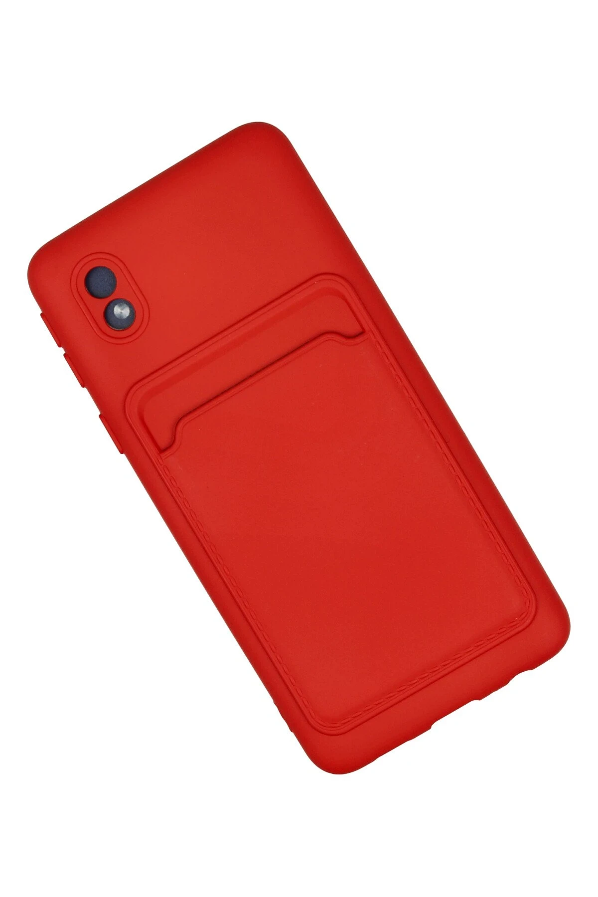 Newface Samsung Galaxy A01 Core Kılıf Kelvin Kartvizitli Silikon - Kırmızı