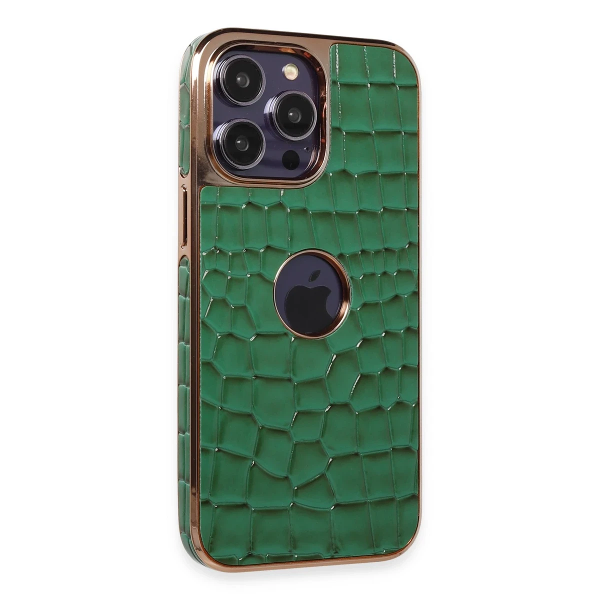 Newface Apple iPhone 14 Pro Kılıf Snake Kapak - Koyu Yeşil