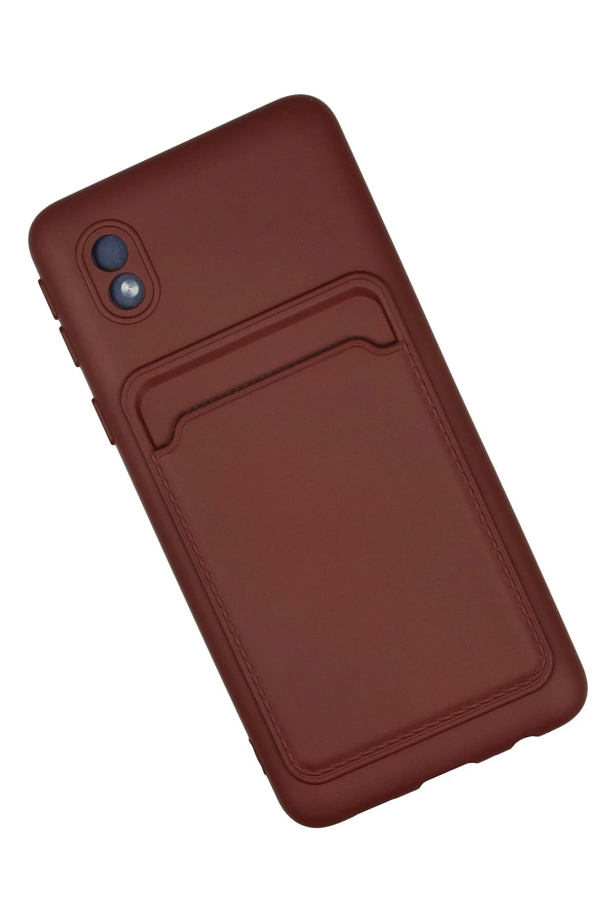 Newface Samsung Galaxy A01 Core Kılıf Kelvin Kartvizitli Silikon - Bordo