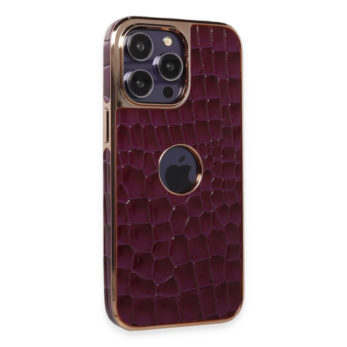 Newface Apple iPhone 14 Pro Max Kılıf Snake Kapak - Derin Mor