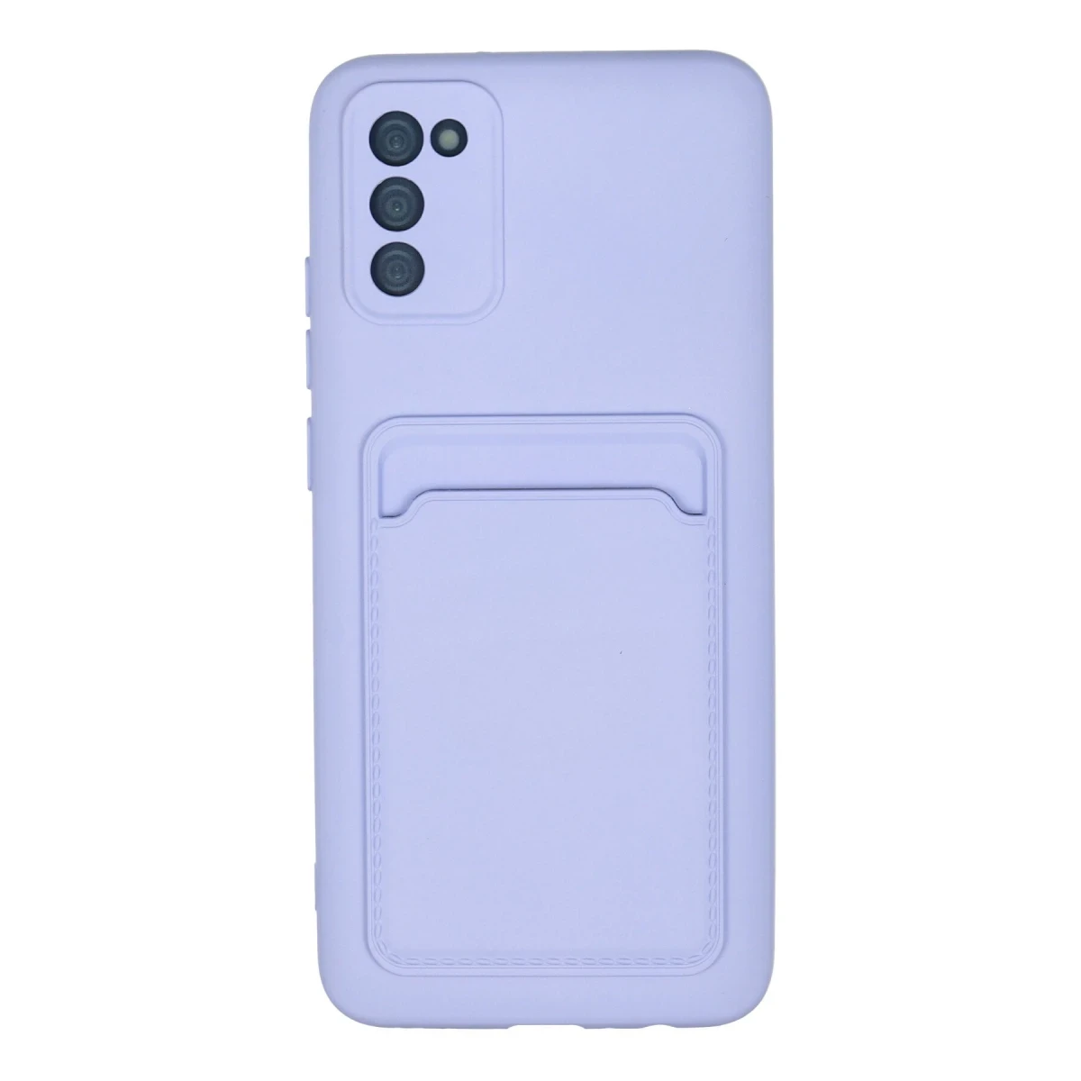 Newface Samsung Galaxy A02S Kılıf Kelvin Kartvizitli Silikon - Lila