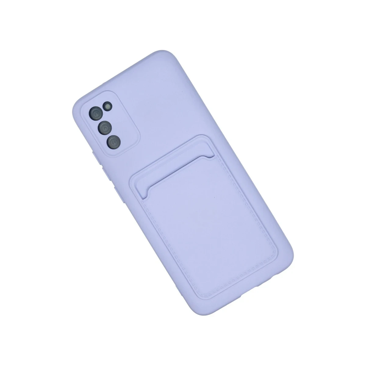 Newface Samsung Galaxy A02S Kılıf Kelvin Kartvizitli Silikon - Lila