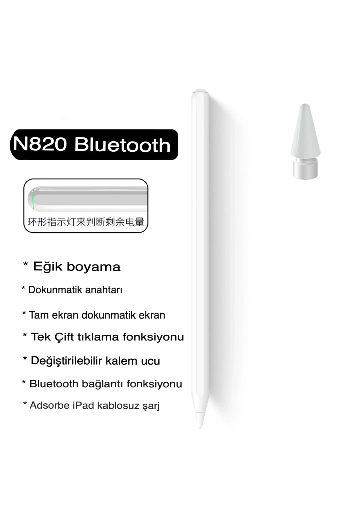 Newface Dokunmatik Stylus Kalem Pen 140 - Beyaz — görsel 2