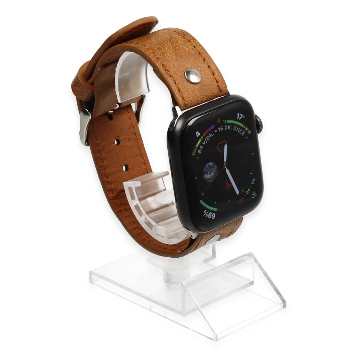Newface Apple Watch 42mm NL18 Deri Kordon - Taba