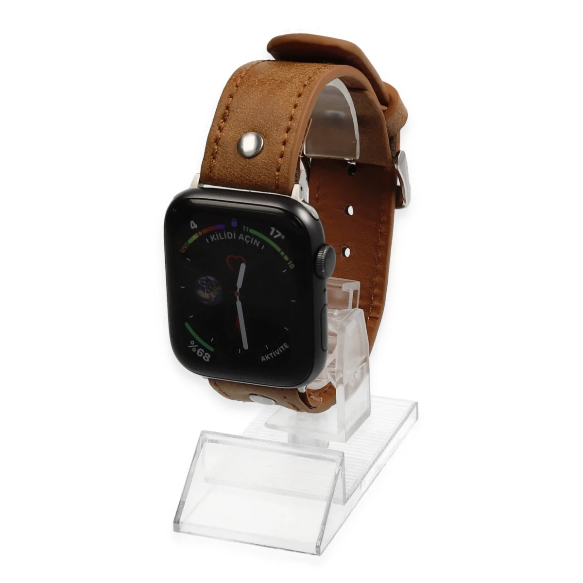Newface Apple Watch 42mm NL18 Deri Kordon - Taba