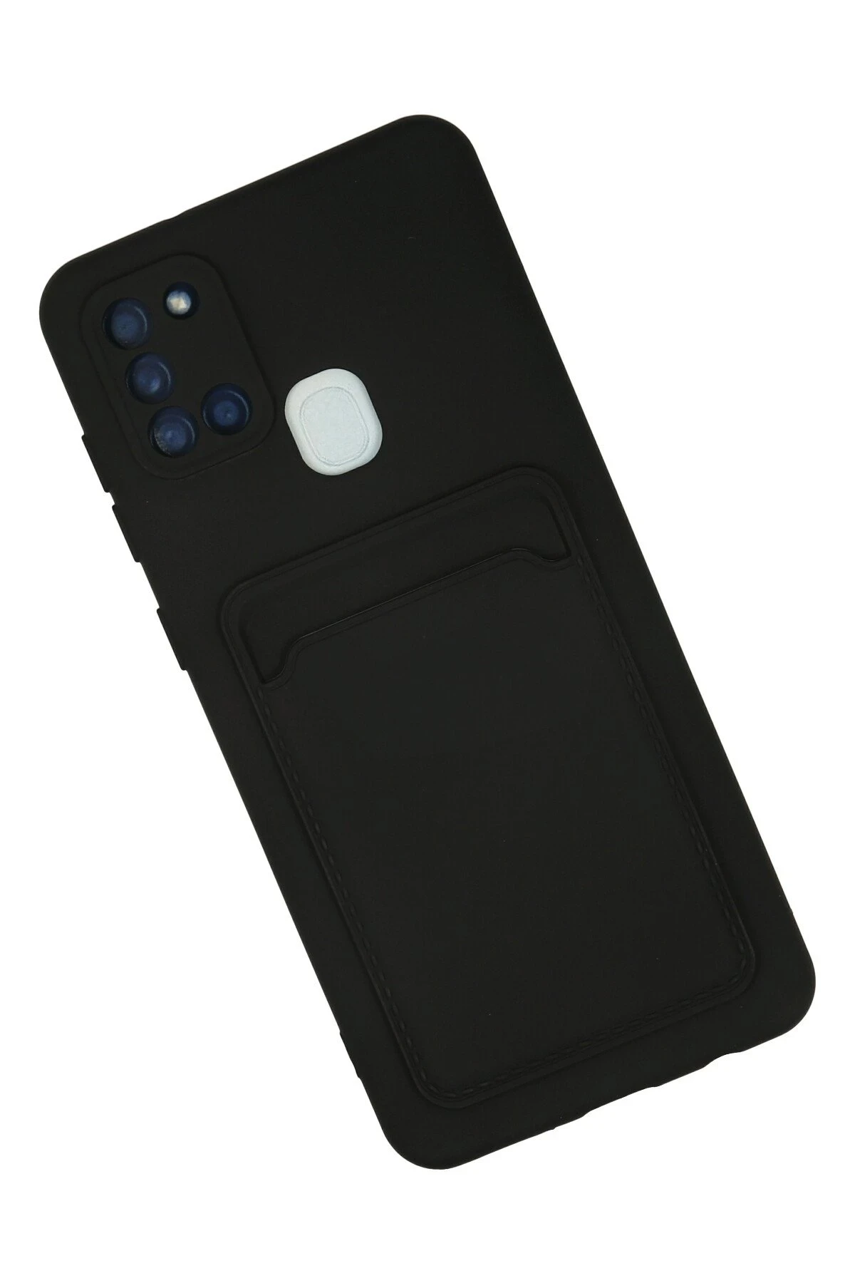 Newface Samsung Galaxy A21S Kılıf Kelvin Kartvizitli Silikon - Siyah — görsel 2
