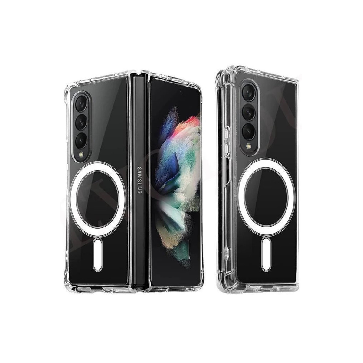 Newface Samsung Galaxy Z Fold 3 Kılıf Magneticsafe Şeffaf Silikon - Şeffaf — görsel 5