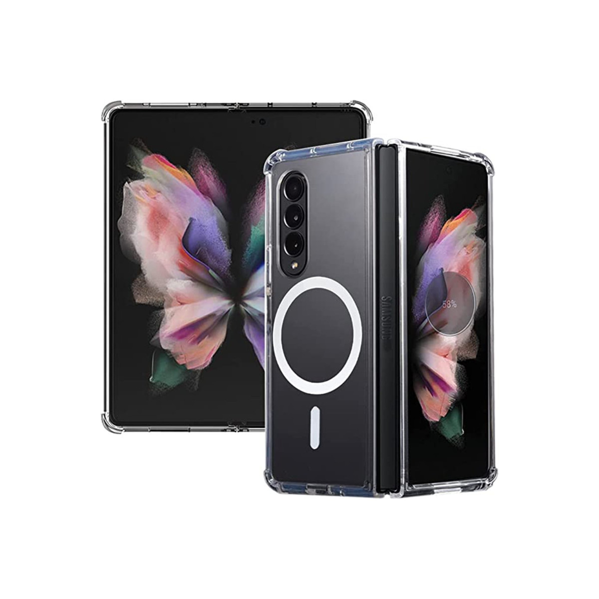 Newface Samsung Galaxy Z Fold 3 Kılıf Magneticsafe Şeffaf Silikon - Şeffaf — görsel 6