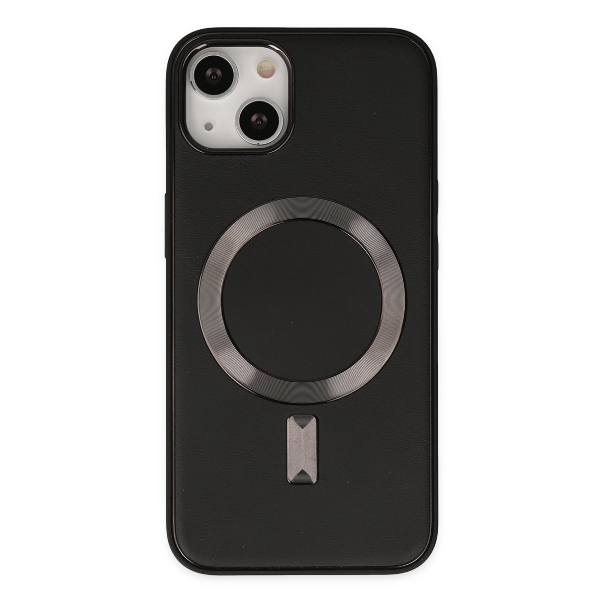Newface Apple iPhone 14 Kılıf Coco Deri Magneticsafe Silikon - Siyah — görsel 7