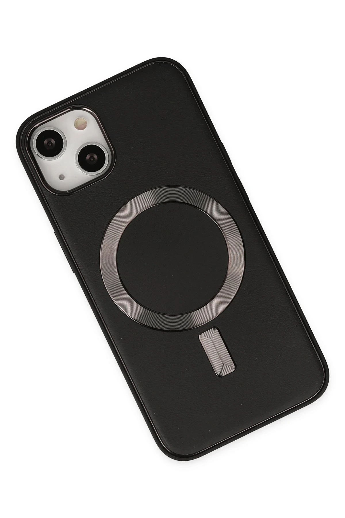Newface Apple iPhone 14 Kılıf Coco Deri Magneticsafe Silikon - Siyah — görsel 3