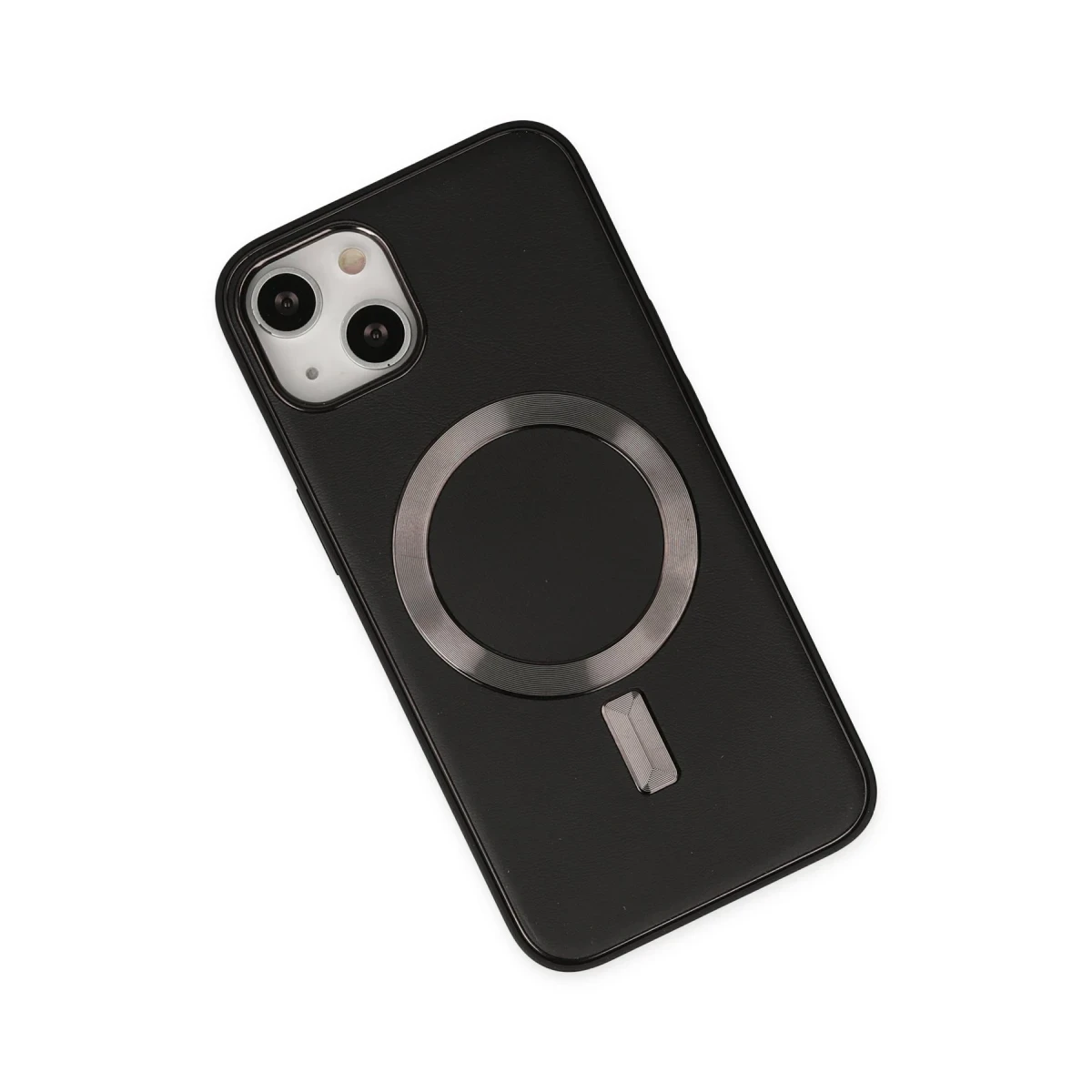 Newface Apple iPhone 14 Kılıf Coco Deri Magneticsafe Silikon - Siyah — görsel 6