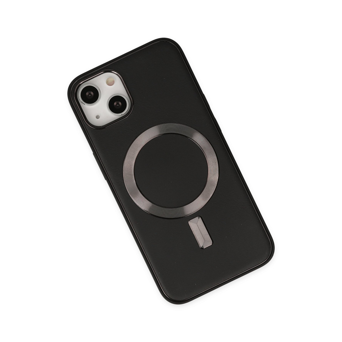 Newface Apple iPhone 14 Kılıf Coco Deri Magneticsafe Silikon - Siyah — görsel 9