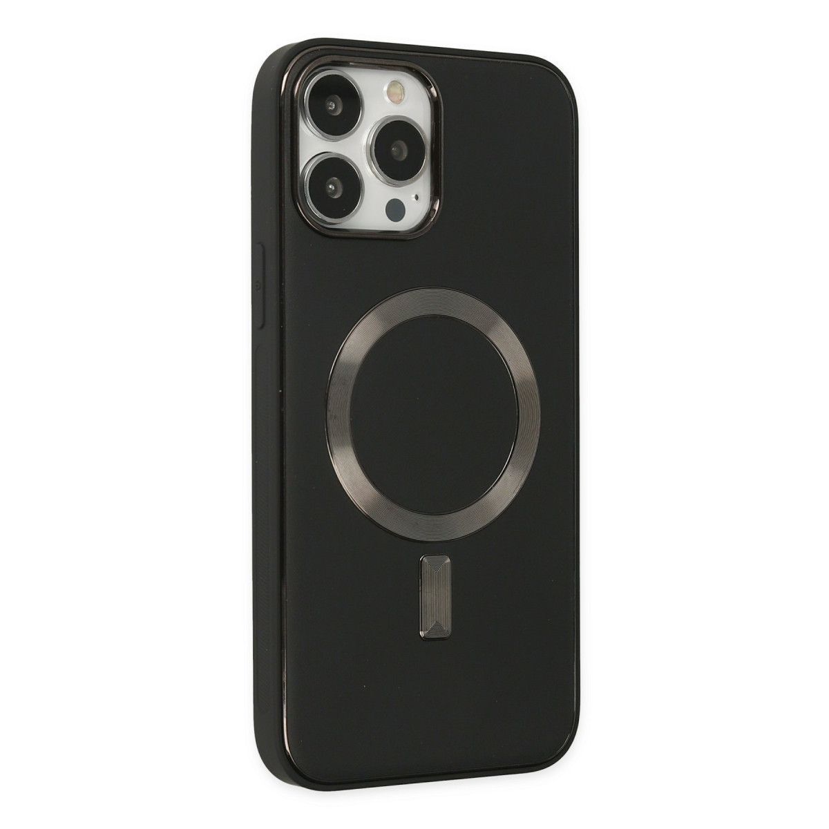 Newface Apple iPhone 14 Pro Max Kılıf Coco Deri Magneticsafe Silikon - Siyah — görsel 8