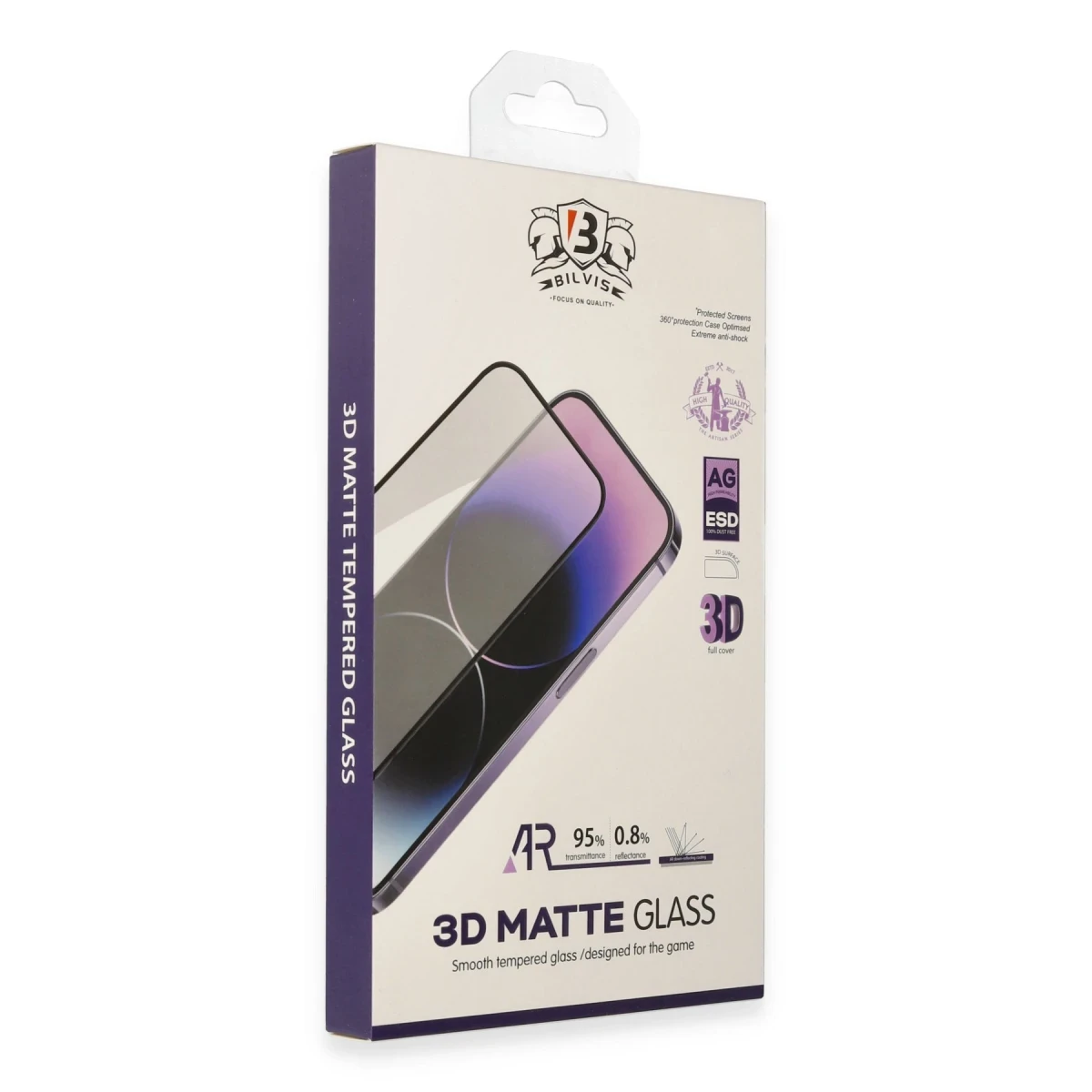 Newface Apple iPhone 13 Pro Max Bilvis 3D Mat Cam Ekran Koruyucu — görsel 7