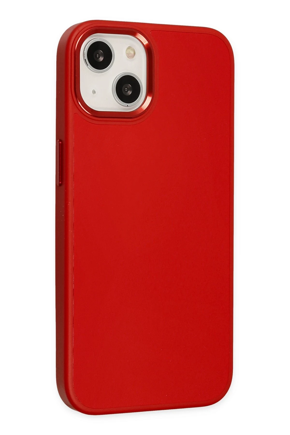 Newface iPhone 14 Plus Kılıf Asya Deri Silikon - Kırmızı