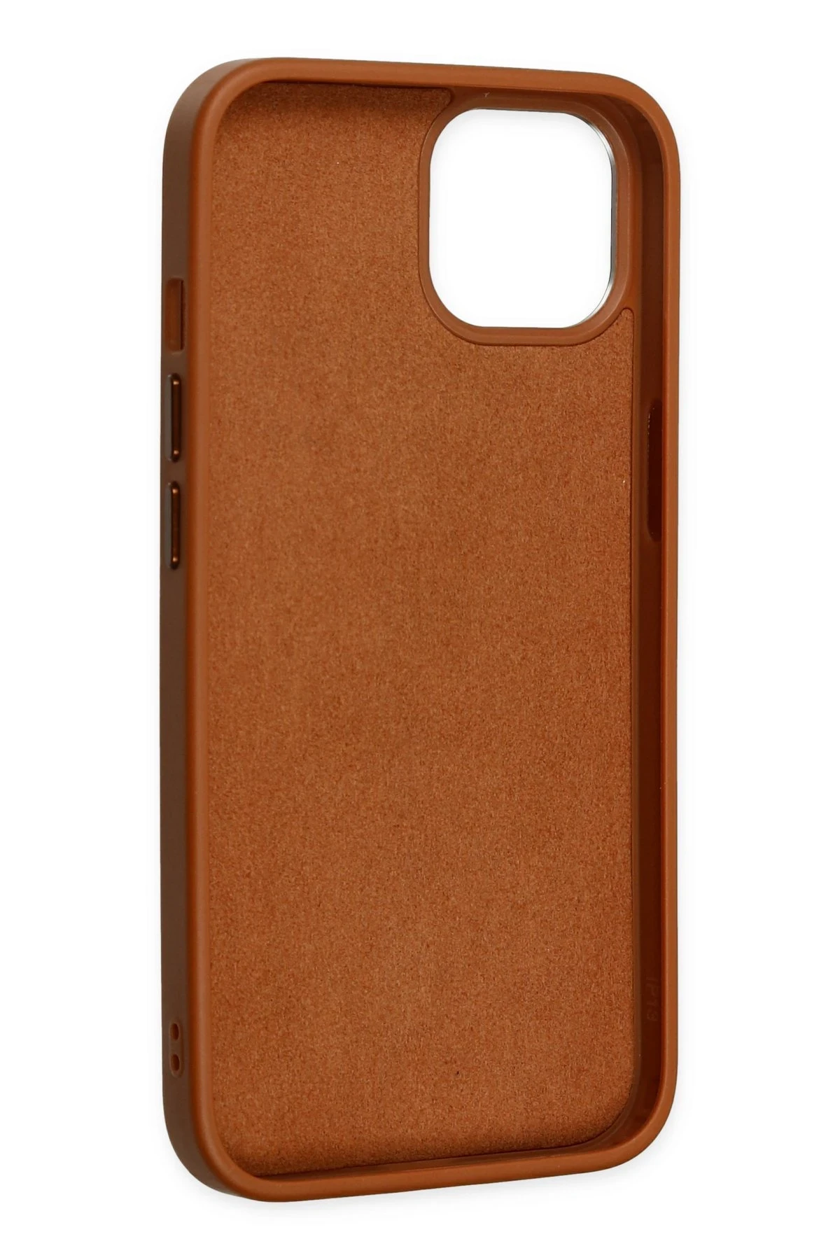 Newface iPhone 14 Plus Kılıf Asya Deri Silikon - Kahverengi