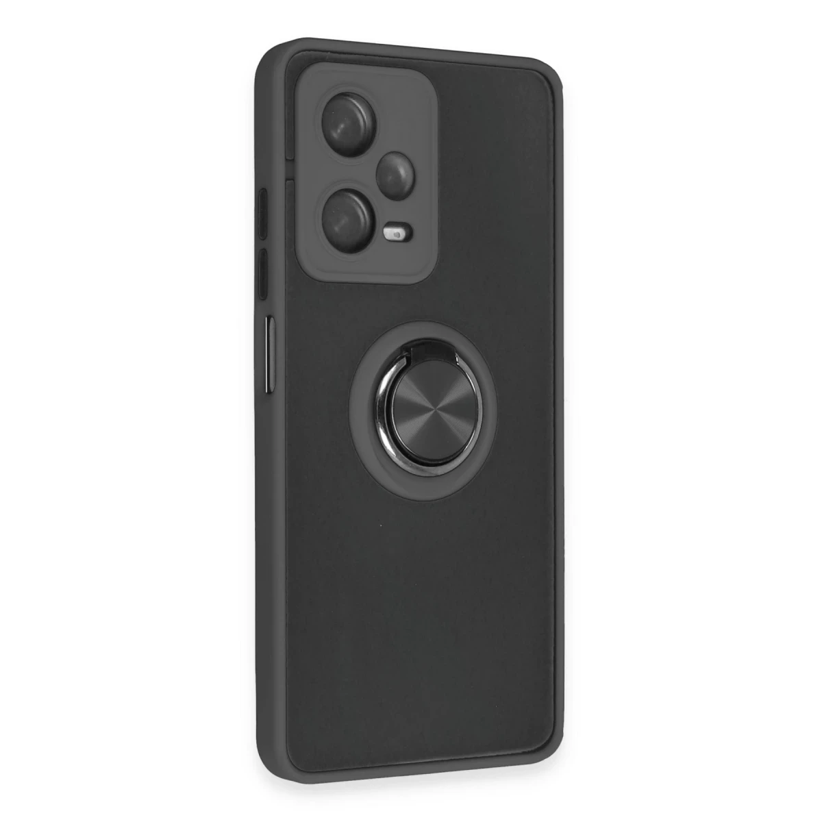 Newface Xiaomi Redmi Note 12 5G Kılıf Montreal Yüzüklü Silikon Kapak - Siyah — görsel 7