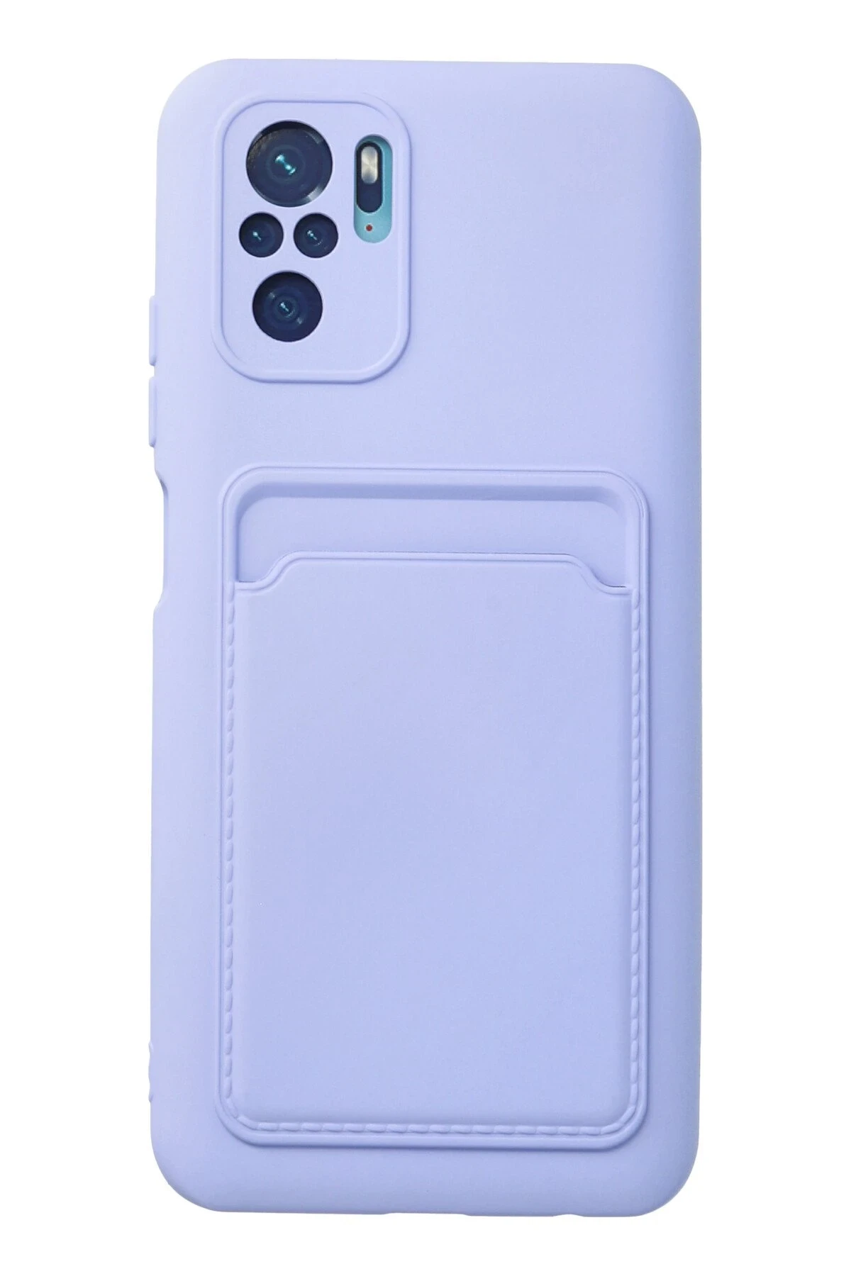 Newface Xiaomi Redmi Note 10S Kılıf Kelvin Kartvizitli Silikon - Lila
