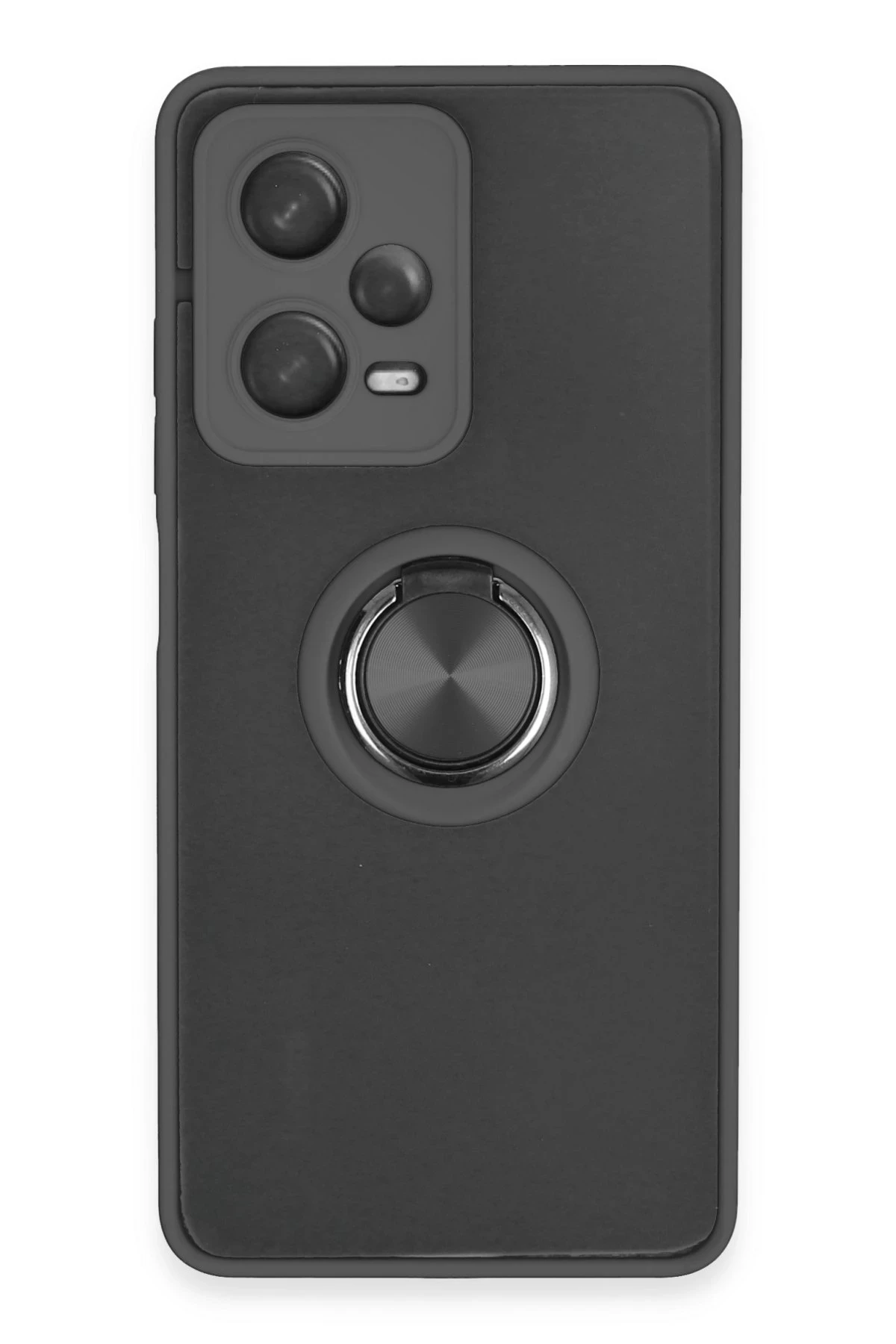 Newface Xiaomi Poco X5 Pro 5G  Kılıf Montreal Yüzüklü Silikon Kapak - Siyah