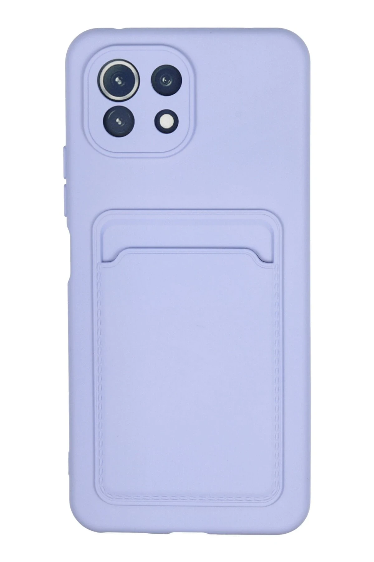 Newface Xiaomi Mi 11 Kılıf Kelvin Kartvizitli Silikon - Lila