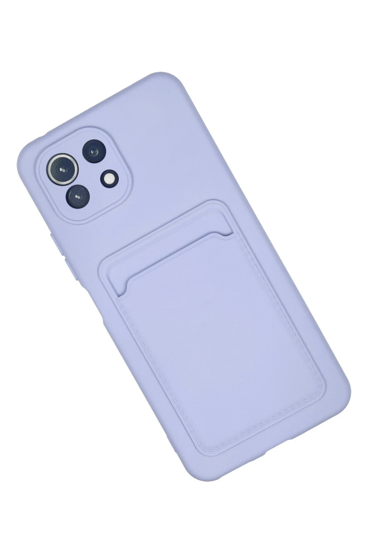 Newface Xiaomi Mi 11 Kılıf Kelvin Kartvizitli Silikon - Lila