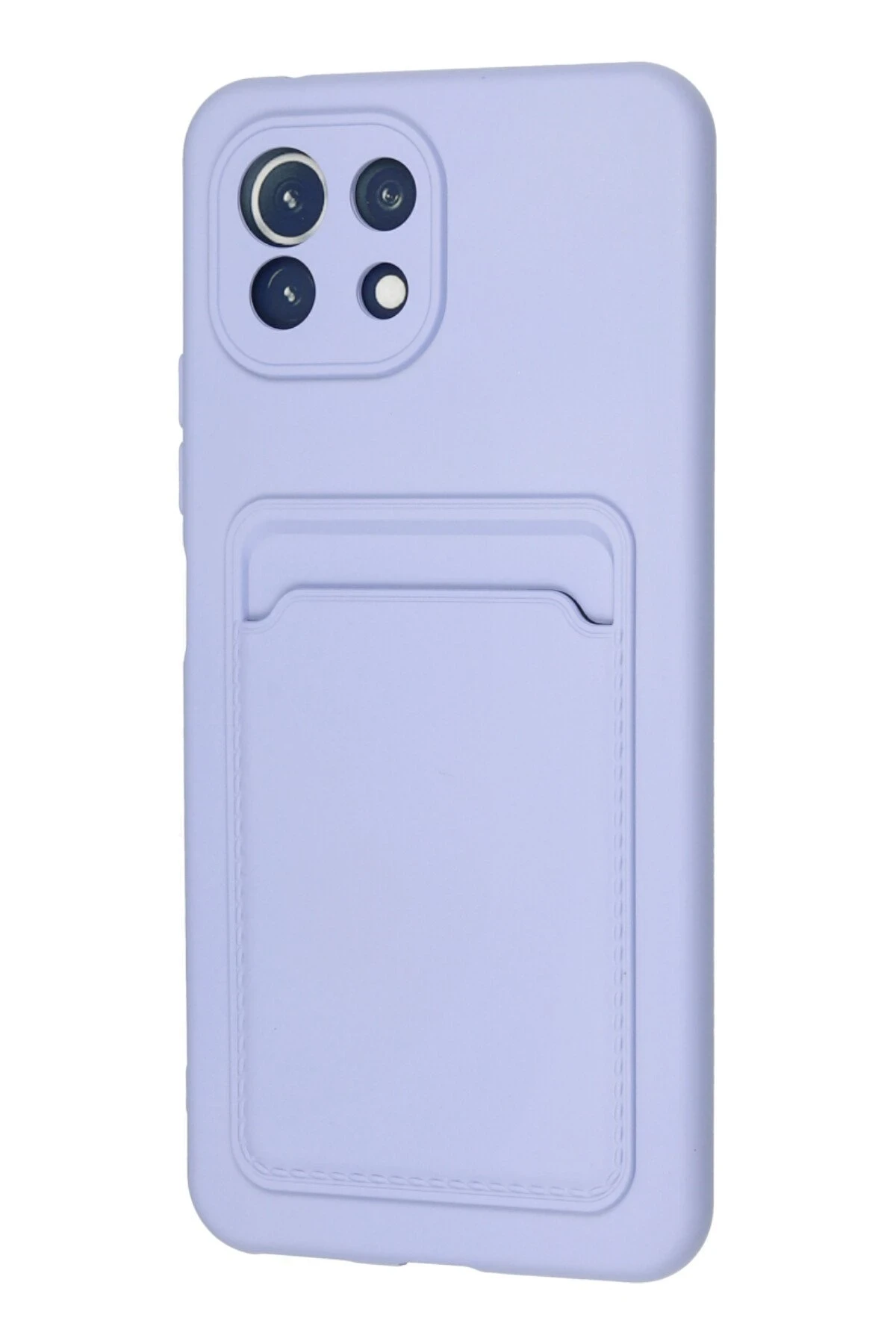 Newface Xiaomi Mi 11 Kılıf Kelvin Kartvizitli Silikon - Lila