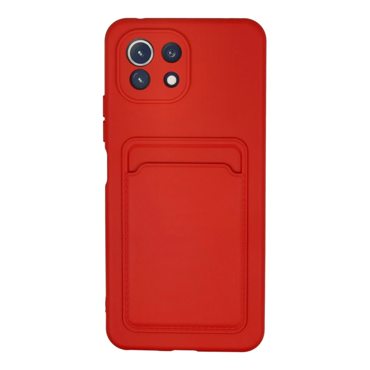 Newface Xiaomi Mi 11 Kılıf Kelvin Kartvizitli Silikon - Kırmızı